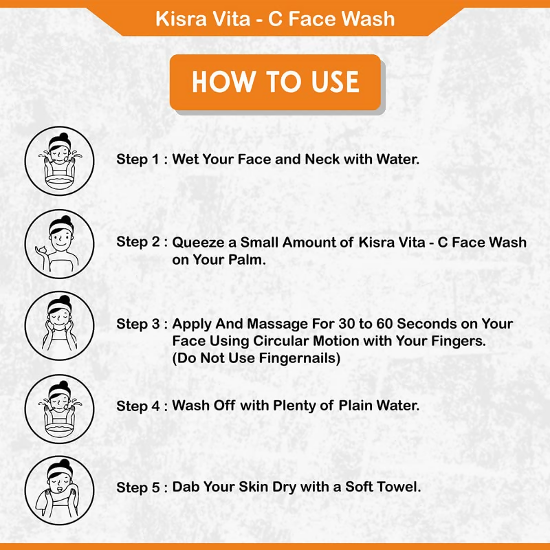 Kisra Vita-C Daily Glow Natural Face Wash - Distacart