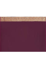 Thumbnail for Joban Fashion Wine Banarasi Soft Pure Handloom Banarasi Silk Saree