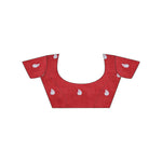 Thumbnail for Joban Fashion Silk Blend Off White & Red Saree