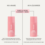 Thumbnail for Foxtale Purify & Glow Cleanser + Mask With French Pink Clay & Sodium - Distacart