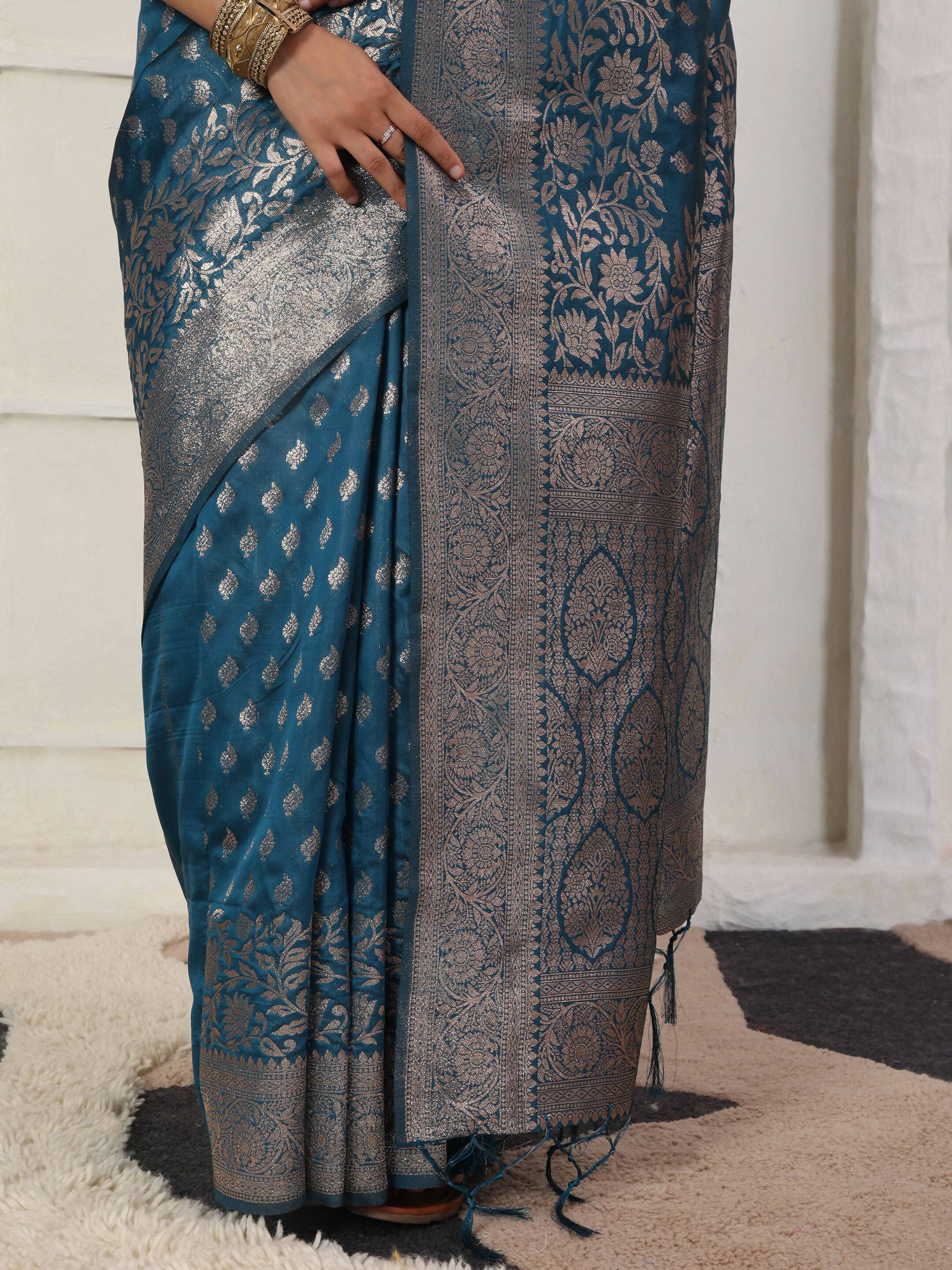 Astita Lichi Silk Light Pink Saree