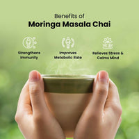 Thumbnail for Auric Kadak Moringa Masala Tea - Black Tea from Assam & Darjeeling with Real Spices (Cardamom, Ginger, Black Pepper)