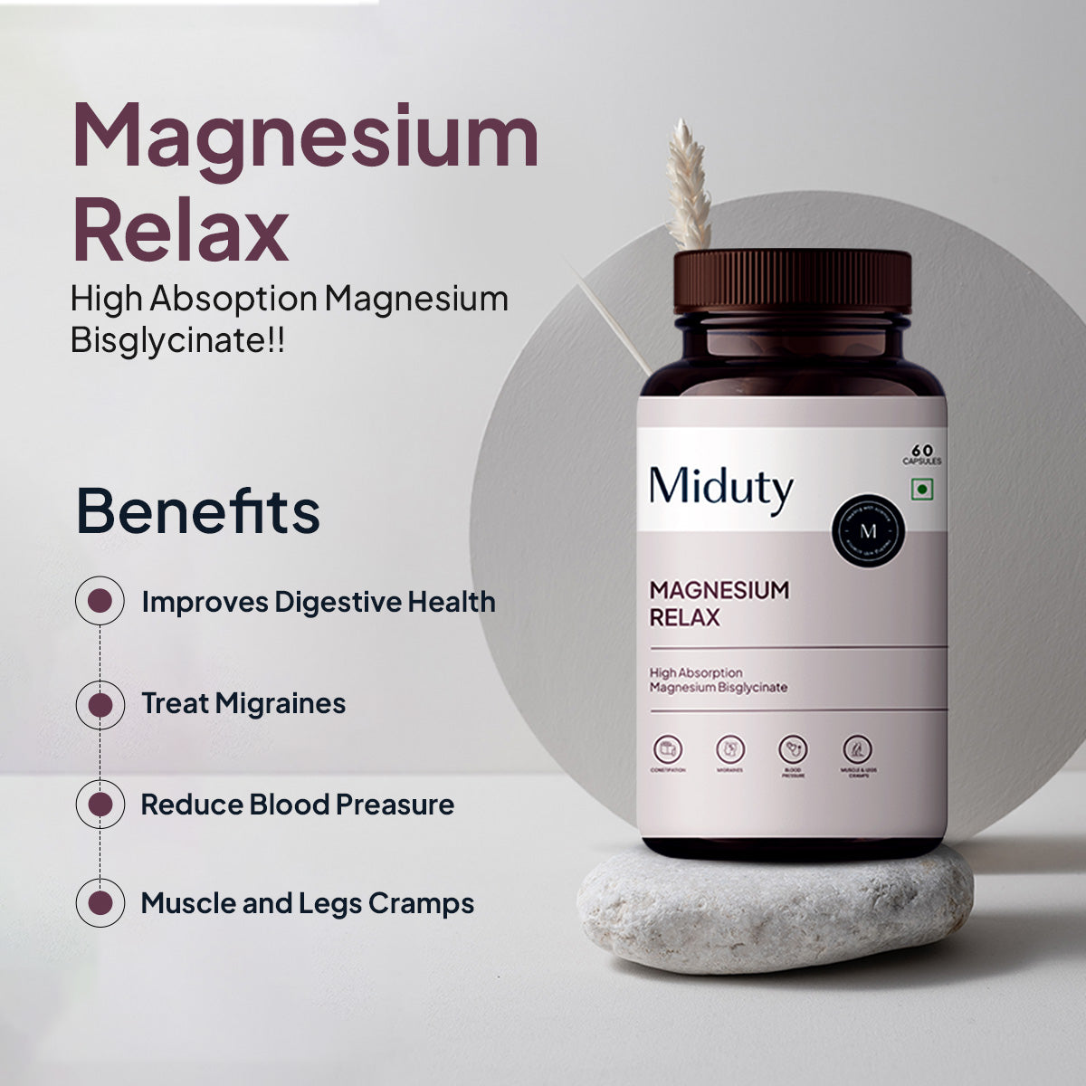 Miduty by Palak Notes Magnesium Relax Capsules - Distacart