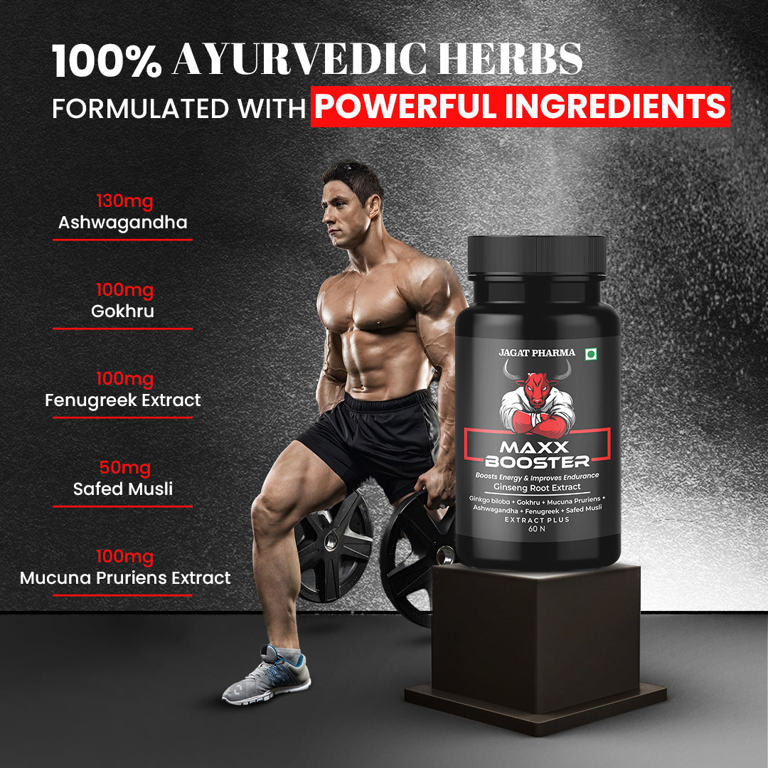 Jagat Pharma Maxx Booster- 60 Capsule Muscle Mass Gainer and Stamina Booster