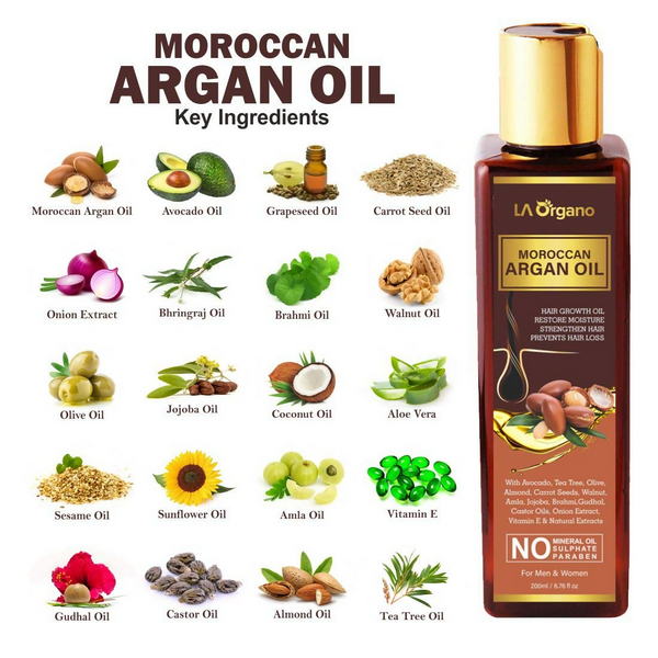 LA Organo Moroccan Argan Hair Oil - Distacart