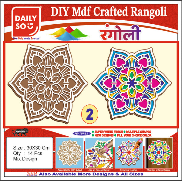 Stickerbazaar MDF Crafted Rangoli