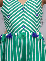 Thumbnail for Lil Drama Shor-Gul Green Jumpsuit For Girls