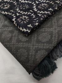 Thumbnail for Grey Jute Silk Woven Design Saree with Unstitched Blouse - A2M