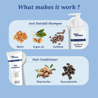 Thumbnail for Man Matters Anti Hair Fall Shampoo and Conditioner Combo - Helps in Deep Nourishment and Frizz Free Hair, Sulphate & Paraben Free