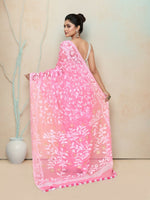 Thumbnail for Joban Fashion Light Pink Cotton Blend Jamdani Saree