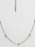 Thumbnail for NVR Women's Silver-Toned Artificial Beads German Silver Oxidised Chain - Distacart