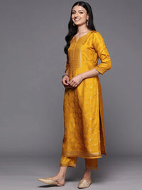 Thumbnail for https://cdn.shopify.com/s/files/1/0341/4805/7228/files/mustard-self-design-silk-blend-straight-kurta-with-trousers-and-dupatta-libas-2.jpg?v=1739541745