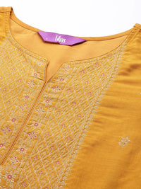 Thumbnail for https://cdn.shopify.com/s/files/1/0341/4805/7228/files/mustard-self-design-silk-blend-straight-kurta-with-trousers-and-dupatta-libas-5.jpg?v=1739541746