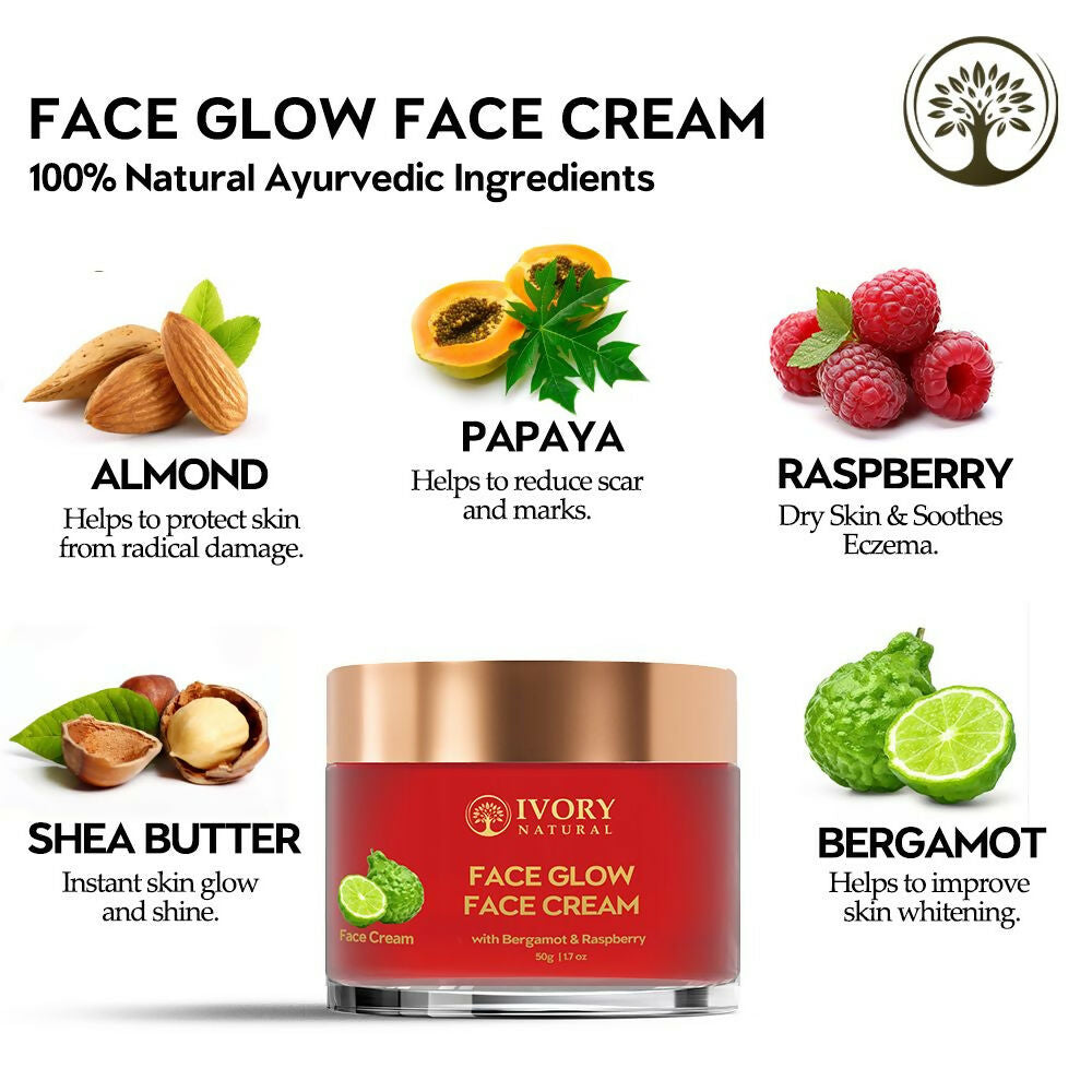 Ivory Natural Face Glow Cream For Skin Glow With Moisture And Luminosity - Distacart