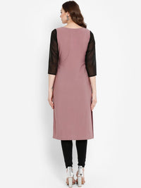 Thumbnail for Ahalyaa Women Mauve Printed Straight Kurta