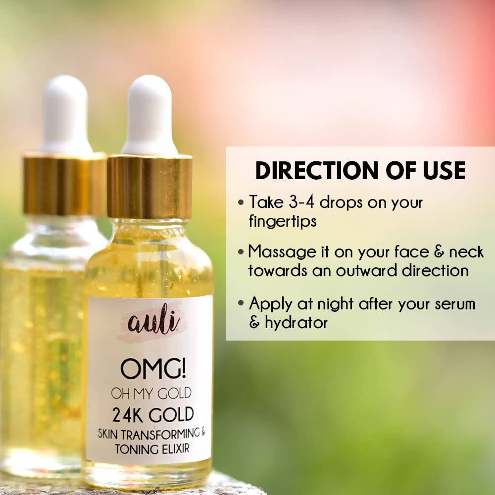 Auli OMG 24K Gold Skin Transforming Face Serum - Distacart
