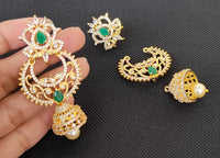 Thumbnail for AD Emeralds Designer Jhumkas for brides