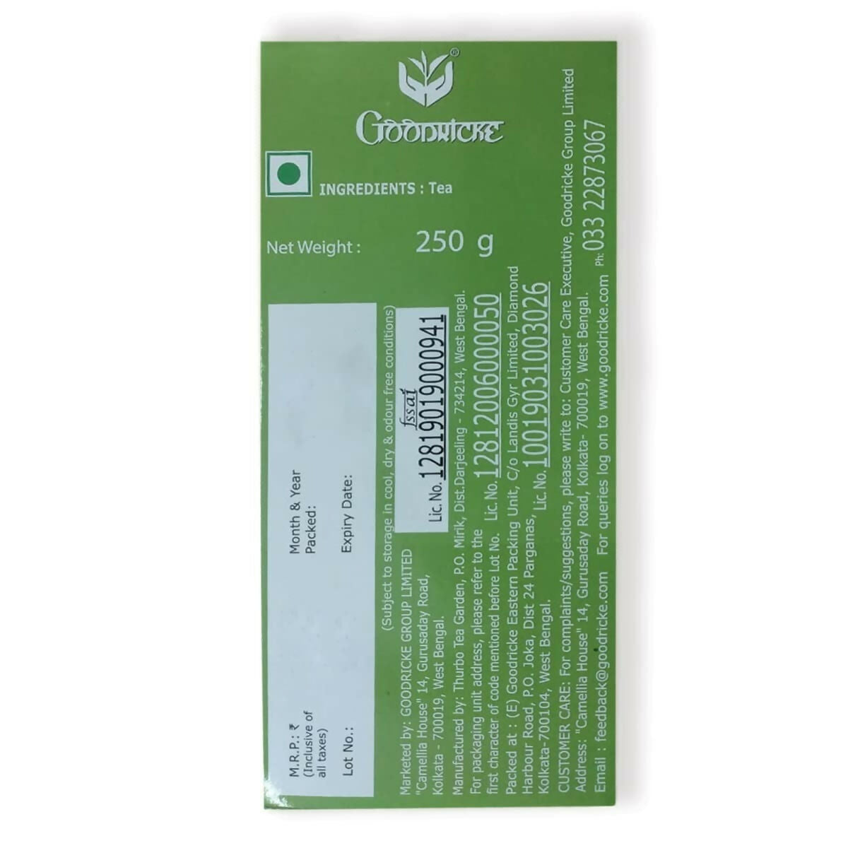 Goodricke Thurbo Darjeelin Whole Leaf Tea - Distacart