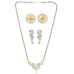 Thumbnail for AanyaCentric Gold Plated Mangalsutra with Pendant, 2 Pair Earrings - Distacart