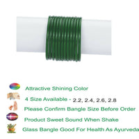 Thumbnail for Afast Shining Green Glass Party, Wedding, Daily Use Bangle Set, Pack Of 12 - Distacart