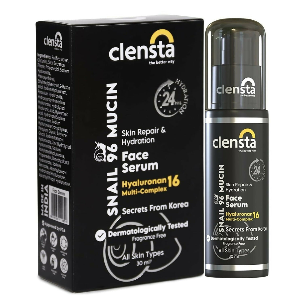 Clensta Snail 96 Mucin Skin Repair Face Serum - Distacart