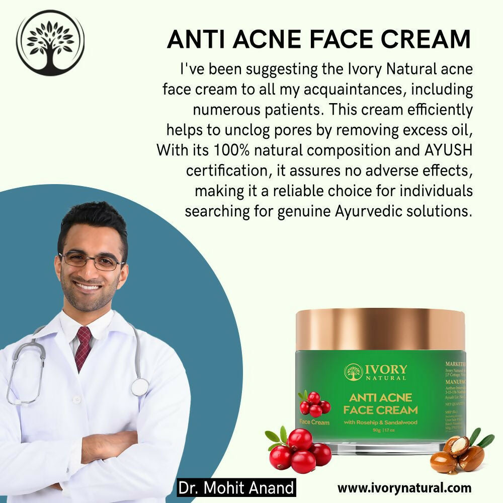 Ivory Natural Acne Face Cream For Acne Free Face - Distacart