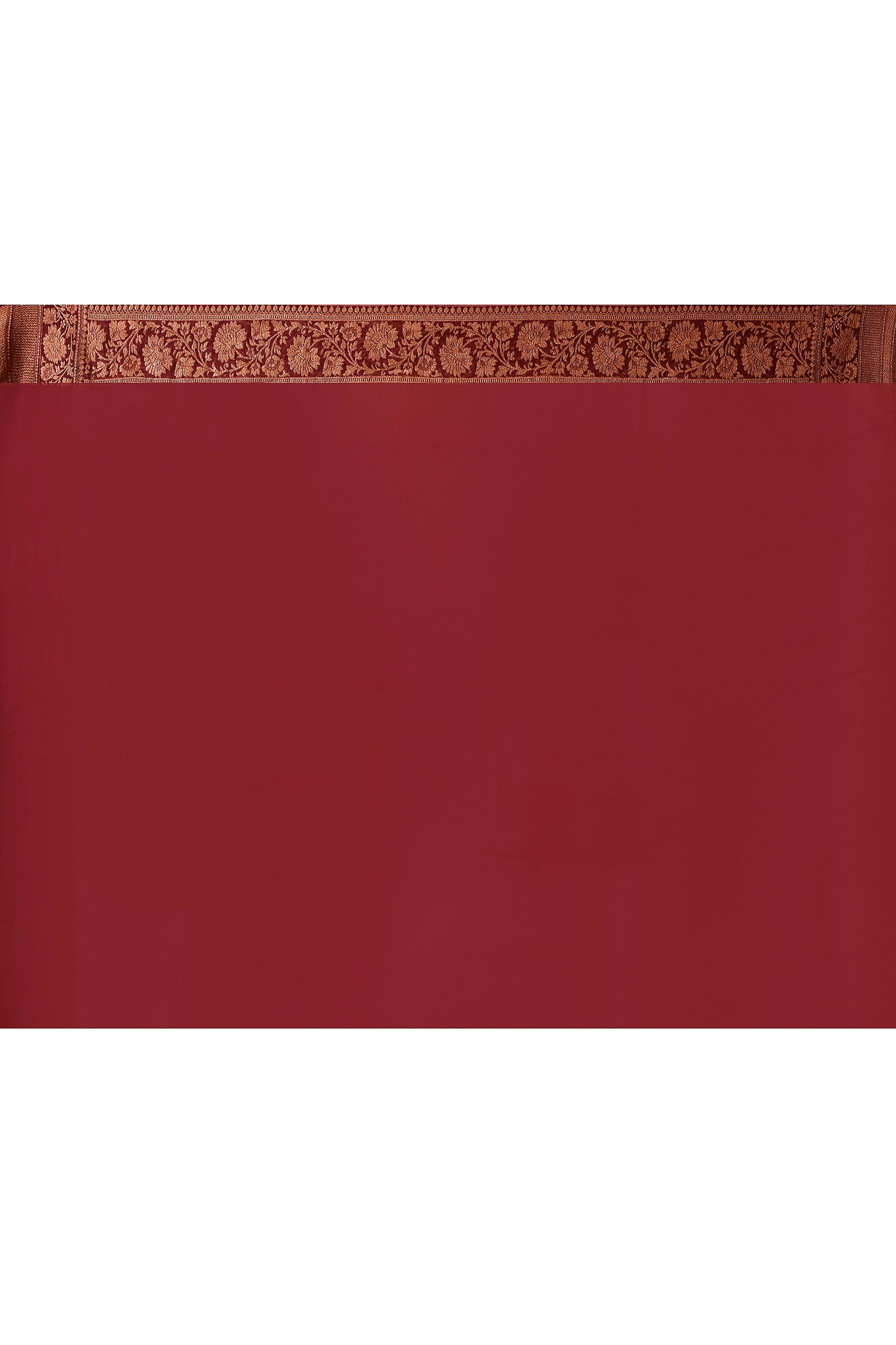 Joban Fashion Grass Green Crepe Chiffon Pure Handloom Banarasi Silk Saree