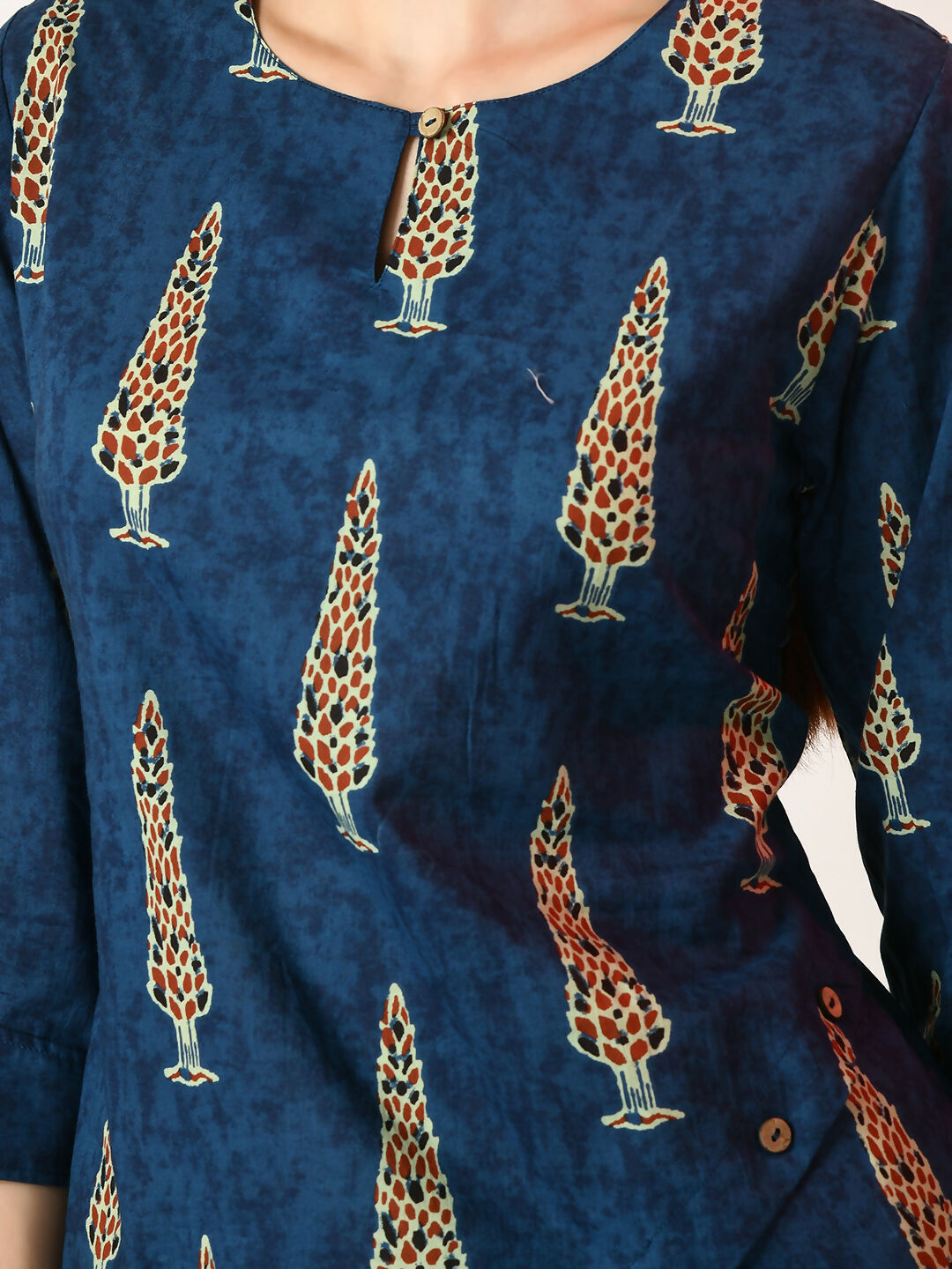 Myshka Women's Blue Printed Top - Distacart