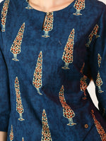 Thumbnail for Myshka Women's Blue Printed Top - Distacart