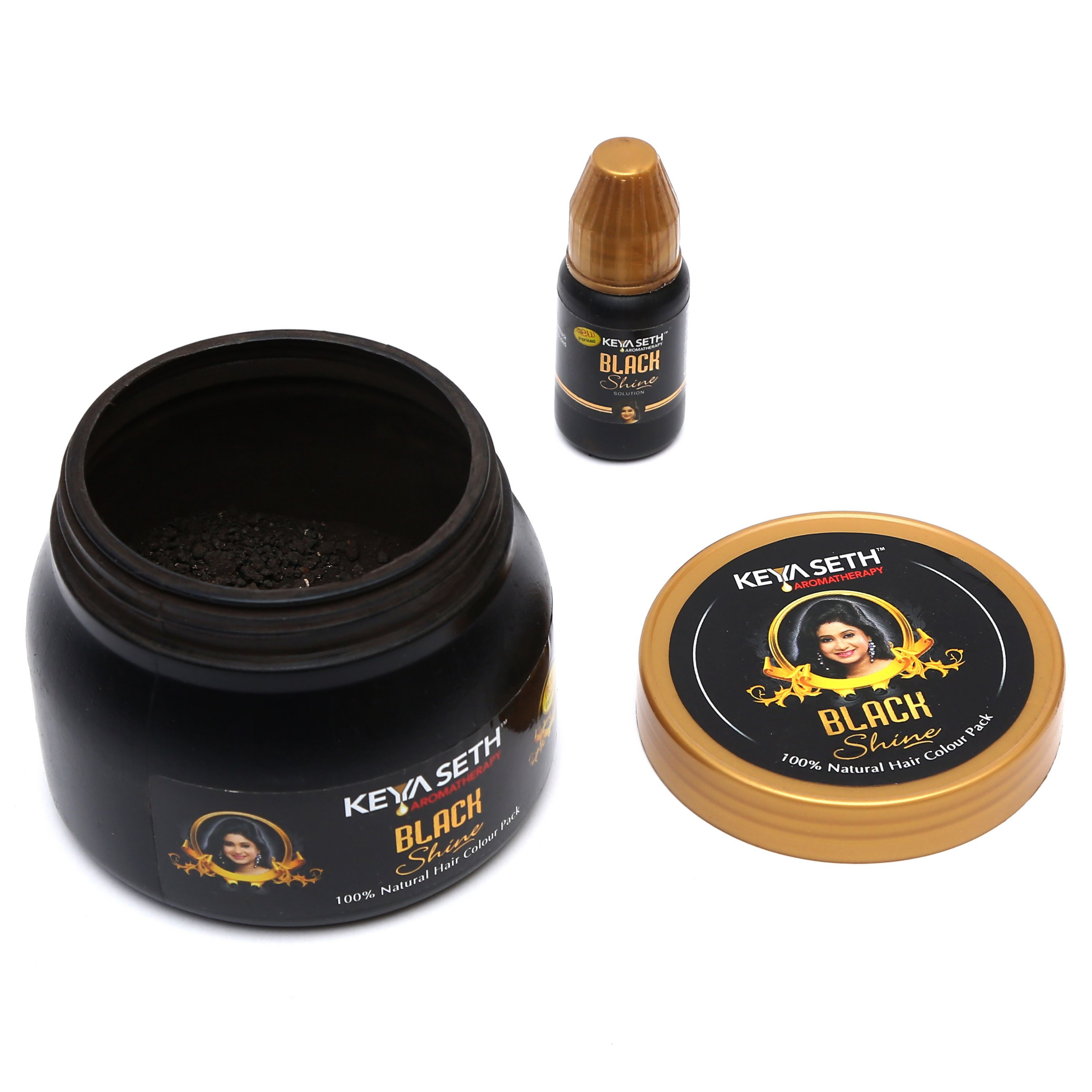 Keya Seth Aromatherapy- Black Shine Hair Pack Natural Hair Color - Distacart