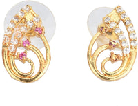 Thumbnail for AanyaCentric Elegant Gold Plated Ad American Diamond Earrings for Women Girls of All Ages - Distacart