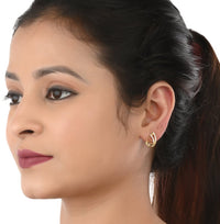 Thumbnail for AanyaCentric Elegant Gold Plated Ad American Diamond Earrings for Women Girls of All Ages - Distacart