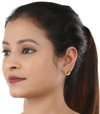 Thumbnail for AanyaCentric Elegant Gold Plated Ad American Diamond Earrings for Women Girls of All Ages - Distacart