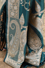 Thumbnail for Joban Fashion Green Banarasi Soft Pure Handloom Banarasi Silk Saree