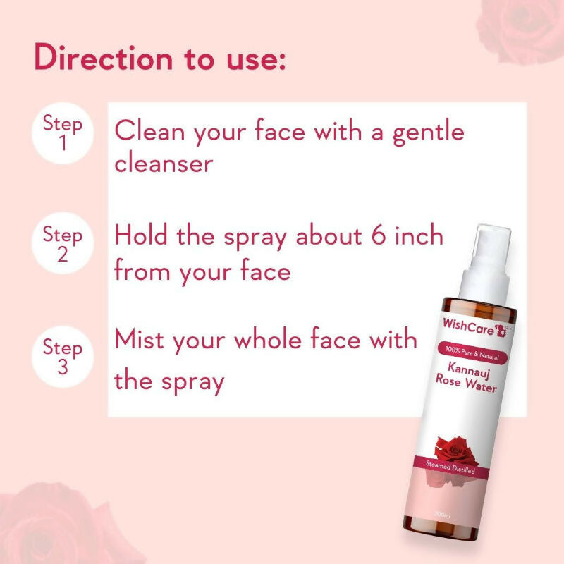 Wishcare Pure Aloe Vera Gel+ Rose Water Combo - Distacart