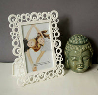 Thumbnail for Art Street Painting Mantra Decoralicious White Designer Circular Motif Photo Frame - Distacart