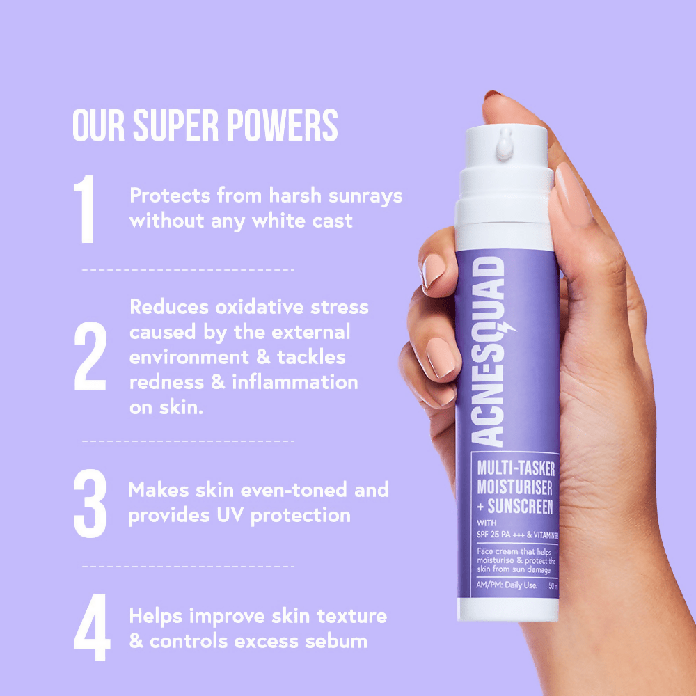 Acne Squad Face Moisturiser With Niacinamide & SPF 25 PA+++