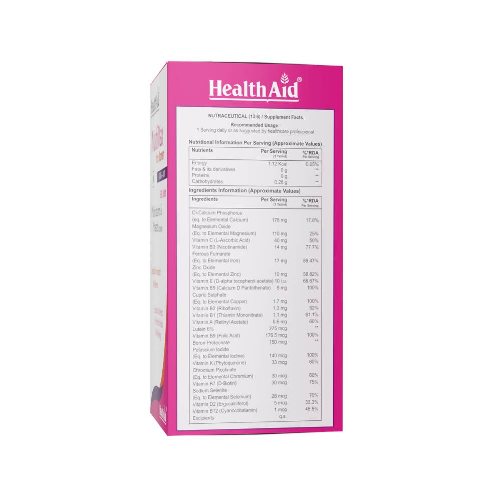 HealthAid MultiMax Tablets for Women - Distacart