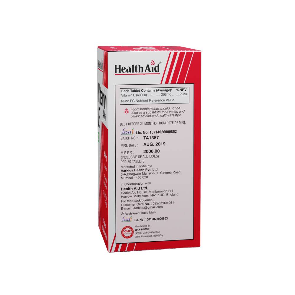 HealthAid Vitamin E 400iu Tablets - Distacart
