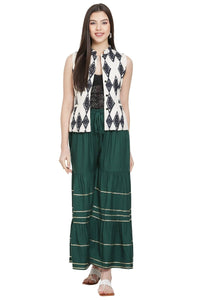 Thumbnail for Asmaani Green Color Golden Gota Patti Gharara