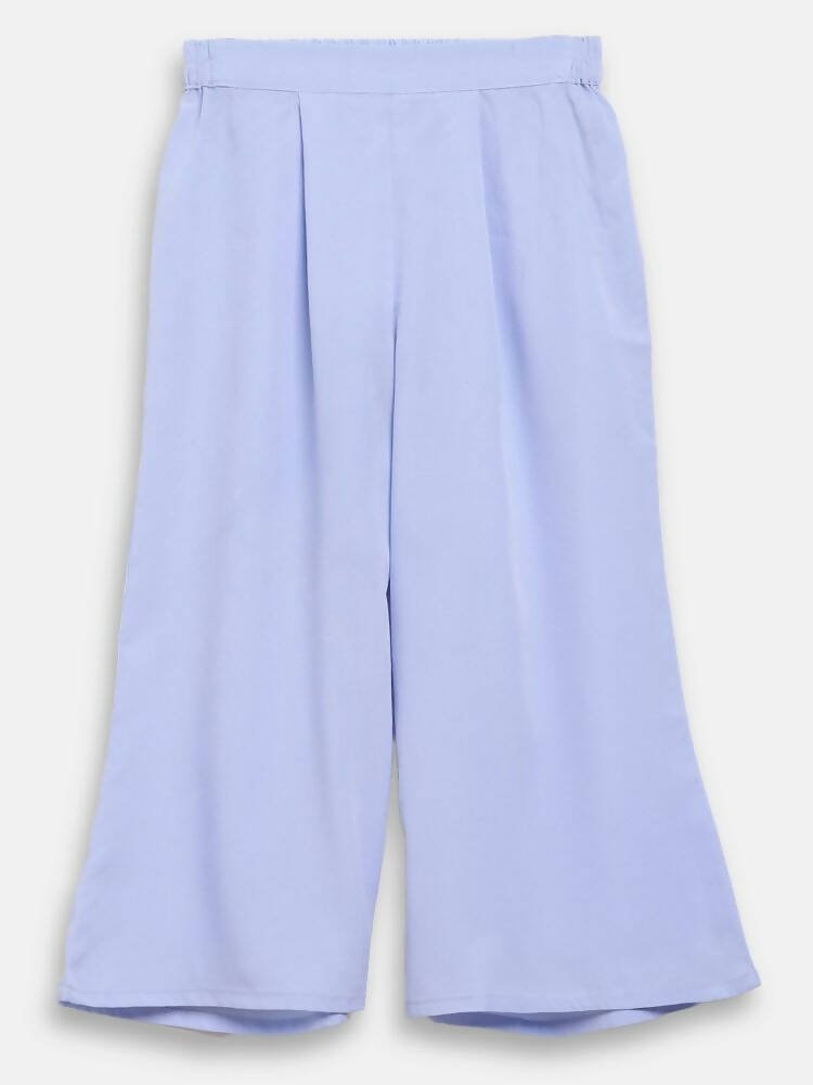 Ahalyaa Blue Net Kids Kurta Palazzo Sets For Girls - Distacart