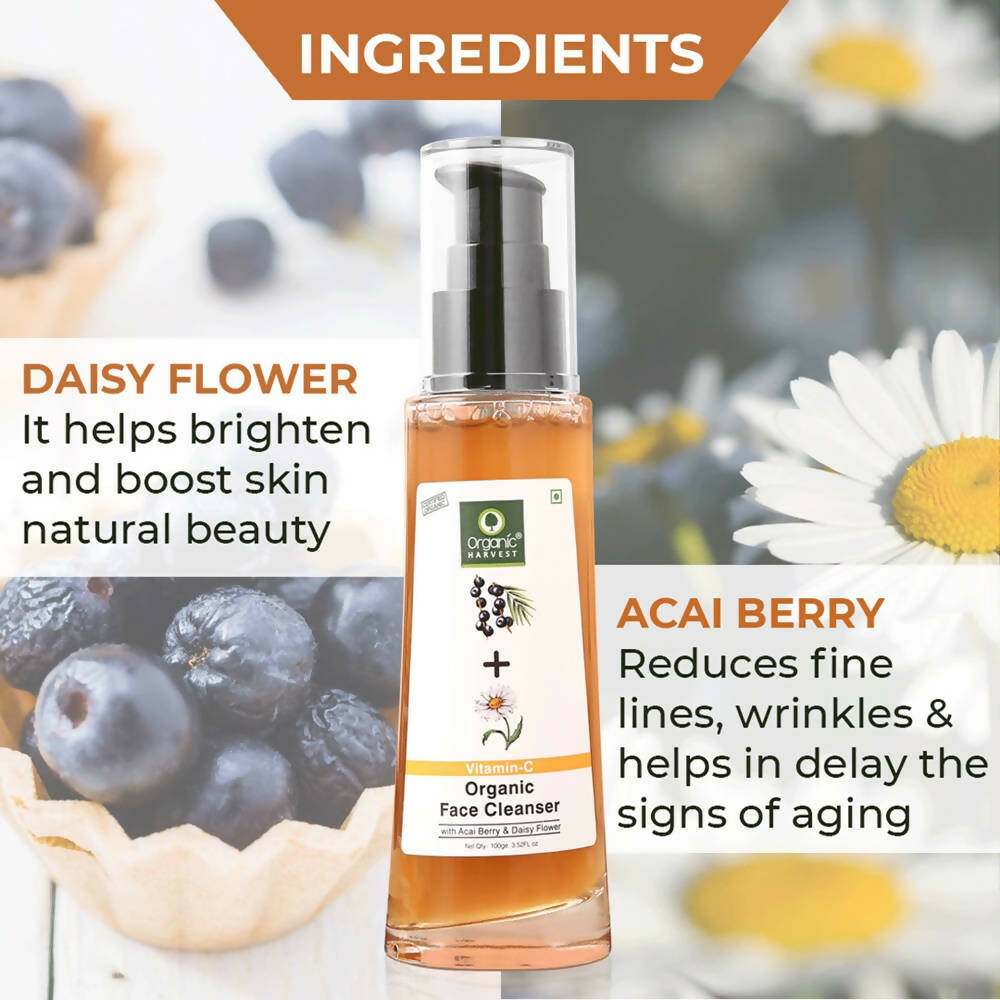 Organic Harvest Vitamin C Organic Face Cleanser - Distacart