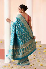 Thumbnail for Joban Fashion Aqua Soft Pure Handloom Banarasi Silk Saree