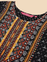 Thumbnail for Anubhutee Black & Off-White Printed Kurta with Palazzos - Distacart