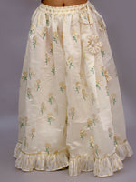 Thumbnail for Lil Drama Mishti Off White Lehanga Choli Dupatta Set For Girls