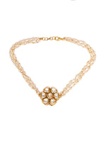 Thumbnail for Kundan & Pearl Neckpiece (Gold) - Ruby Raang - Distacart