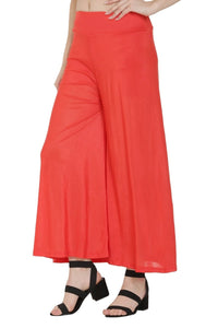Thumbnail for Asmaani Red Color Lycra Fabric Flared Palazzo