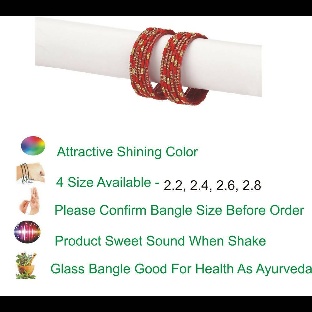 Afast Bridal Wedding & Party Fashionable Colorful Glass Bangle/Kada Set, Pack Of 12 - Distacart