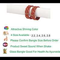 Thumbnail for Afast Bridal Wedding & Party Fashionable Colorful Glass Bangle/Kada Set, Pack Of 12 - Distacart