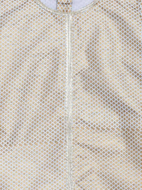 Thumbnail for Ahalyaa Poly Silk Gold Printed Straight Kids Kurta With Palazzo For Girls - Distacart